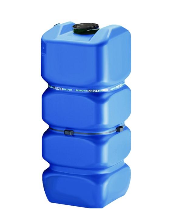 Cuve aérienne polyéthylène stockage d´eau potable Aquablock modulaire  750 litresHxLxP = 1674x735x735mm, Trou bras d´homme couvercle plat 250 mm