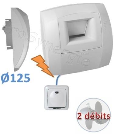 Bouche WC Bahia Curve S à bouton poussoir Push W13 - Débit 5-30m³/h - Ø 80mm