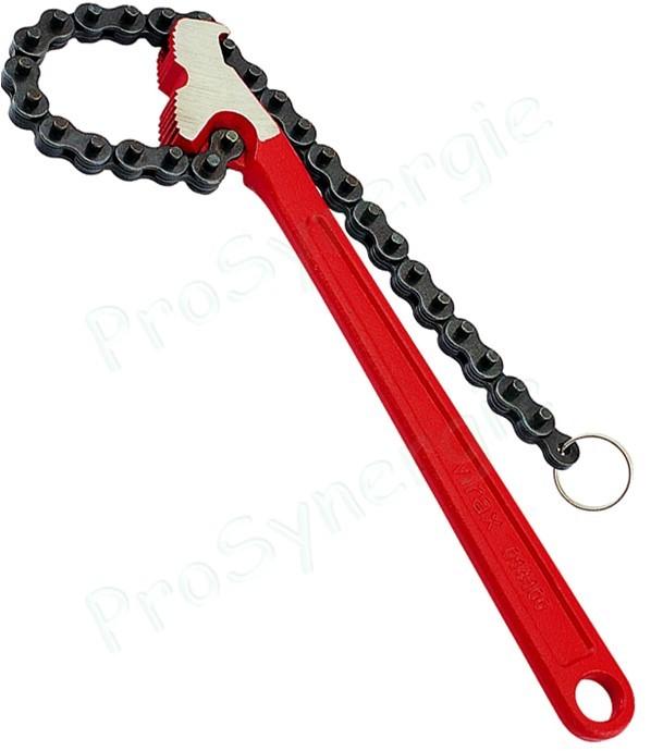 Clé gripping à chaine double denture