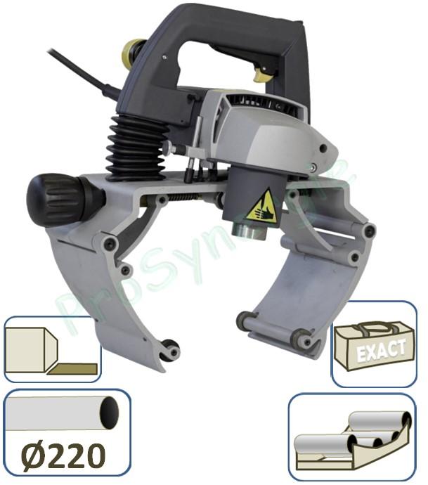 Chanfreineuse Exact PipeBevel 220E - System (angle de tête 30° ou 37,5° ou 45° à préciser à la commande) - 230V - Tubes maxi Ø 220 mm