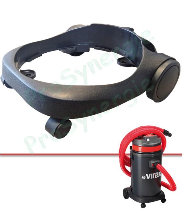Ensemble socle cuve et roues pour aspirateur 37L Virax VIR050157