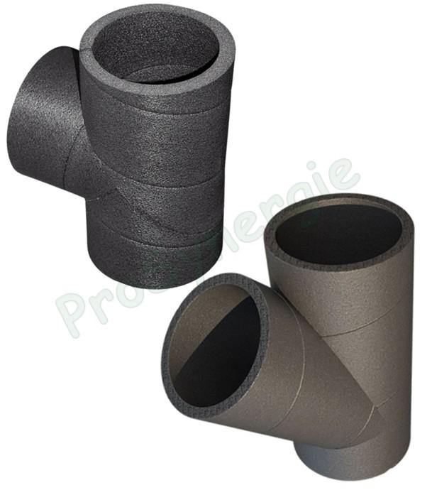 Calogaine PRO - Té 90° pour conduit de ventilation rigide isolé en mousse PE