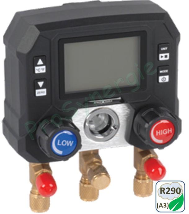 Manifold Bypass numérique 2 Voies 88 réfrigérants dont A1, A2L, A3, R32, R290, R600