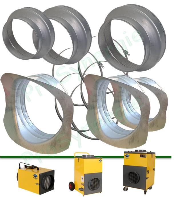 Ensemble d´adaptateurs pour Aspirateur de dépoussiérage Ø 250 ou 300 mm