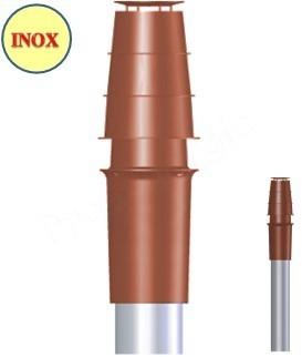 Terminal Vertical Econext Brun pour Concentrique Inox / Galva