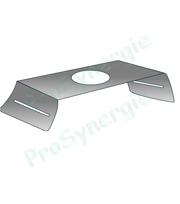 Lot de 50 pattes desuspension avec passant feuillard (bande à trou) pour tuyau de ventilation