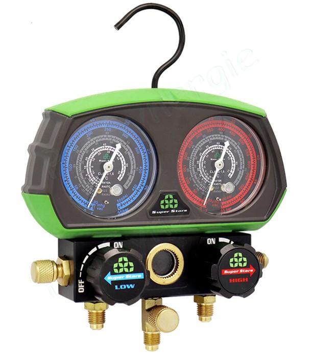 Manifold Bypass 2 Voies corps alu R32 R410A R407C R134A