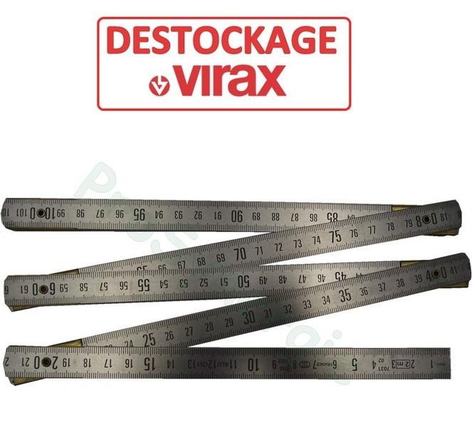 Déstockage - Double mètre pliant 10 branches Duralumin - 703102 (ou 371830)