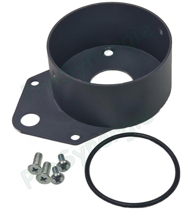 Chape de montage du motoréducteur d'entainement de la vis sans fin avec manchonnage Ø75mm + visserie