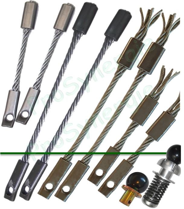 Câbles à masselottes pour Rotonet et Rotoflex (masselotte en bout ou en milieu - 120 ou 180 mm)