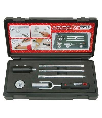 Coffret montage robinetterie / excentrique / vis / gougeons acces difficiles