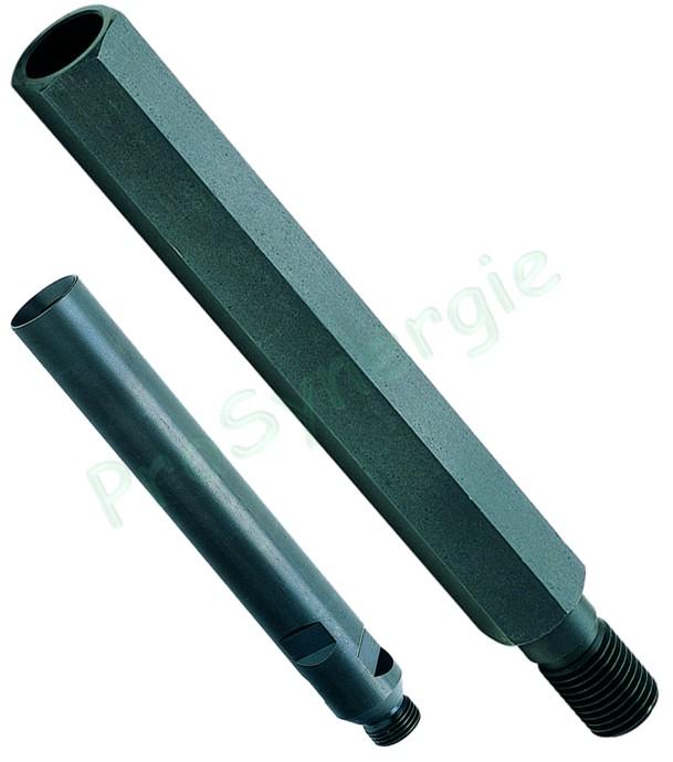 Rallonge couronne de carotteuse raccord Ø 1/2'' - Longueur = 200mm ou Ø 1''1/4 - Longueur = 300mm