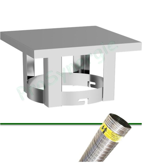 ECOTEN - Terminal Inox carré pour flexible TENLISS