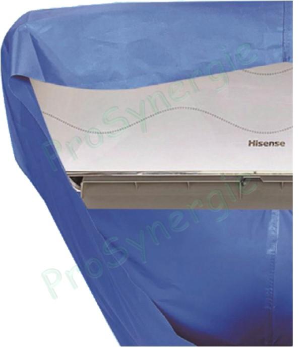 Montage de la bâche de protection réutilisable pour le nettoyage de split de clim