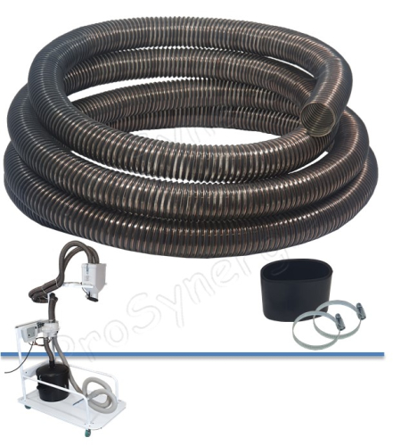 Kit rallonge de 5 mètres de tuyau d'aspiration Ø 50mm pour aspirateur PelloMobile