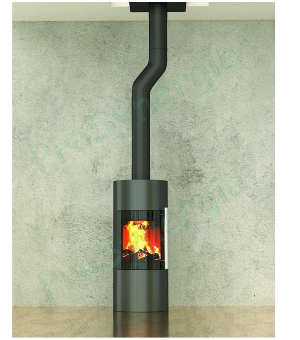 Tuyaux de poele émaillés - Cotes des éléments de conduit de raccordement et dimensions des déviations