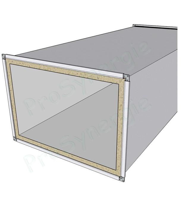 CRRidp - Conduit Rigide 1,5m Rectangulaire à Cadre - Isolé 25 mm ext + paroi ext