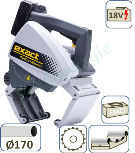 Scie circulaire Coupe-tube Exact PipeCut 170 - Battery - Batterie 18V - Tubes maxi Ø 170 mm