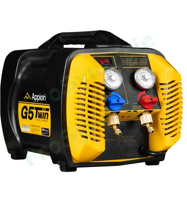Station récupération G5 Twin - Rapide (15 kg/h vapeur au R410A) - Compacte et légère (<11 kg) - Bicylindre et double condenseur