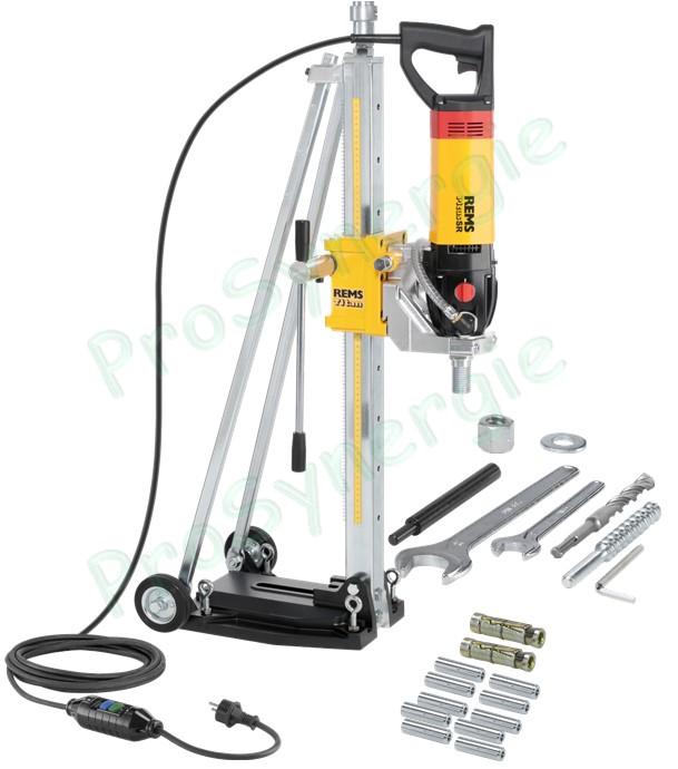REMS Picus SR Set Titan - Carotteuses avec bâti support et set de fixation pour maçonnerie et béton