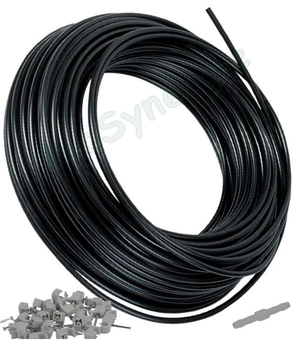 Tube PVC Ø int./ext. 4/6mm long. 20m liaison jauge pneumatique / plongeur + cavaliers de fixation