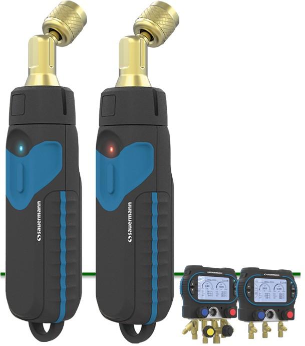 Sonde vacuomètre et de pression sans fil Si-RV4 pour manifolds 2 et 4 voies Si-RM350/450 et application mobile Sauermann