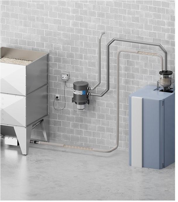 Le transfert par aspiration (ou  pneumatique ) de granulé de bois (pellet)