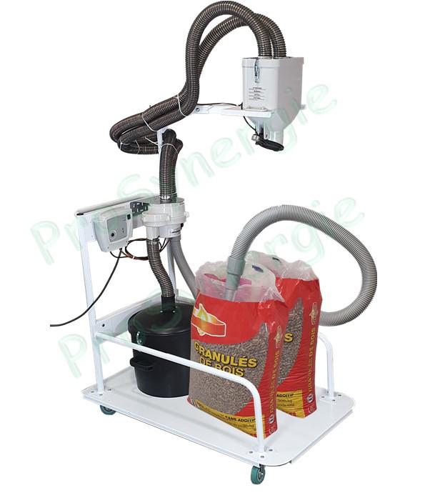 Fonctionnement du PELLoMoBILE - Chariot pompe de transfert mobile de granulés