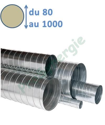 Barre Standard Galva Ventilation Tube acier galvanisé spiralé A1 longueur 3 mètres Øint. 150 mm