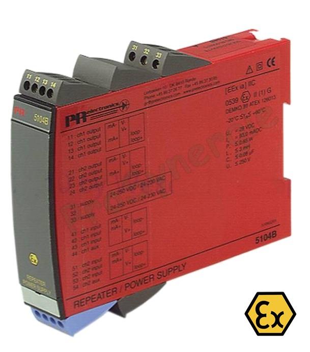 Amplificateur avec recopie isolateur galvanique à sécurité intrinsèque - Barrière Zener STV 5104 B 2 voies pour application ATEX