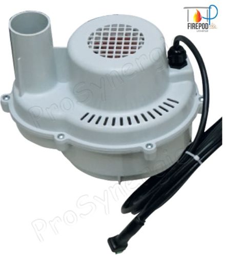 Aspirateur Fire POD 230 Vac 1350 W 270 m3/h dimensions ØxH = 179 x 211 mm avec câble 3 mètres + connecteur, aspiration/refoulement Ø 45 mm - transfert granulés/pellet/copeaux