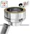 Kit conduit cheminée Extérieur Duoten (Isolé 25 mm) Øint/ext. 80/130, Inox, Raccord simple hauteur utile 309 cm (axe du piquage - sortie des fumées)