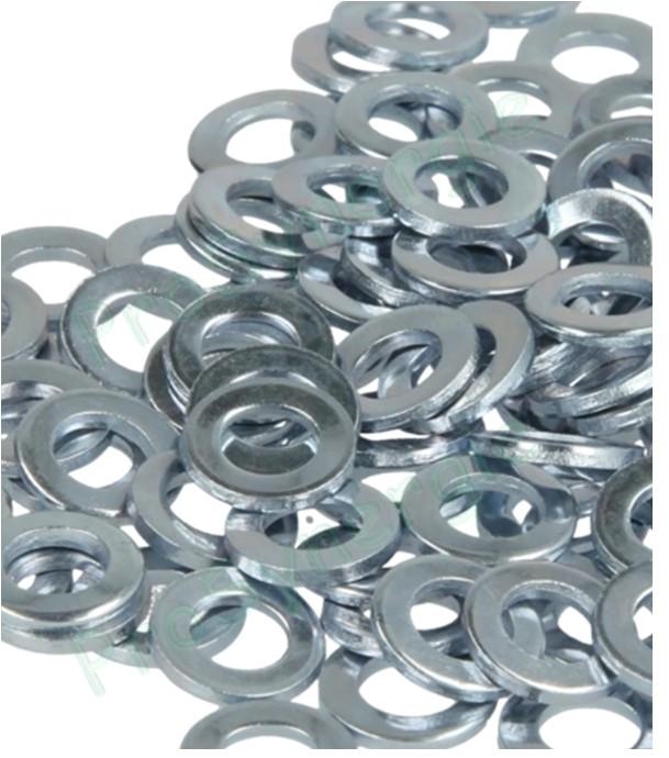 Lot de rondelles plates larges acier zingué (carrossier) - Ø 6 à 12 mm
